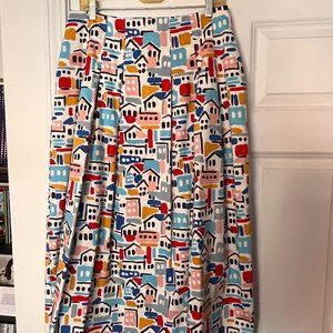 Boden Theodora Pleated Skirt in Sea View, Size 10R